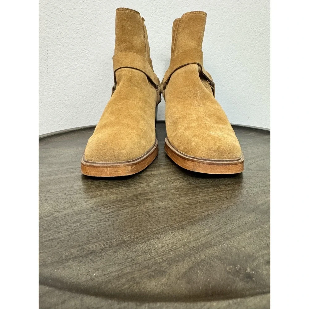 Sam Edelman Bellamie Boot Women's Size 10 Camel Suede‎ Western Harness Ankle